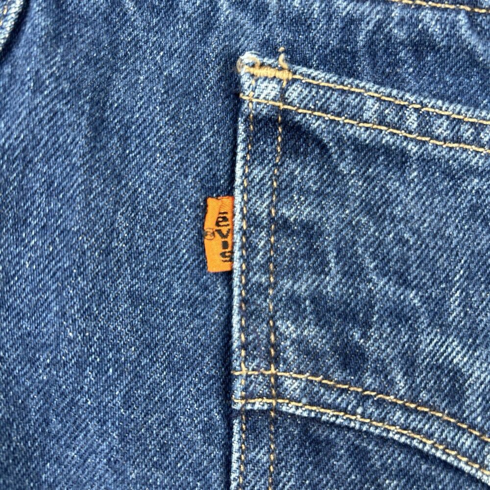 Levi's VTG Orange Tab Mens Jeans Sz 34x32 (Tag 36x32) 40830-7117 Blue Denim 80s - Picture 4 of 9